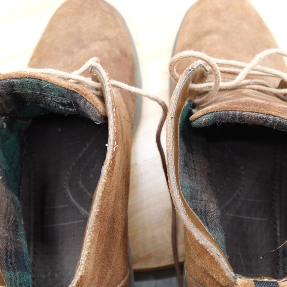 Skechers Chukka Boots Mens 11 Brown Plaid Suede Casual Outdoors 62413 MiFlaws - Picture 10 of 12